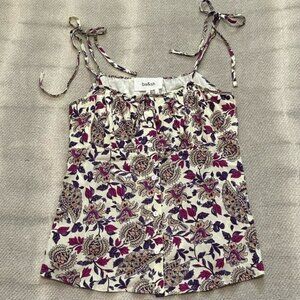 Ba&sh Floral Yvie Tank Top Size 1 Small NWT Pink Purple Shirt